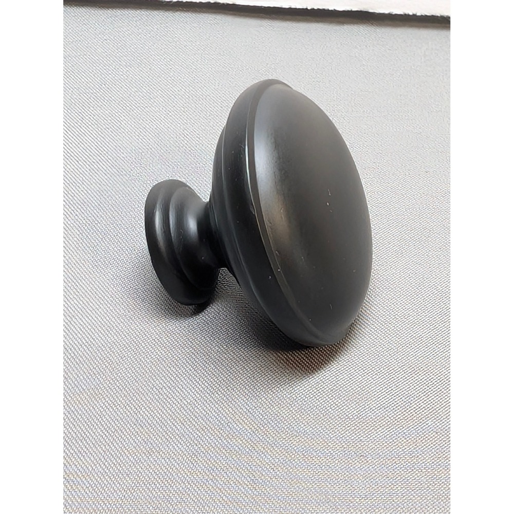 Set of 2 Liberty P40005H-FB-C 1-1/4 Round Flat Black Cabinet Knobs NOS